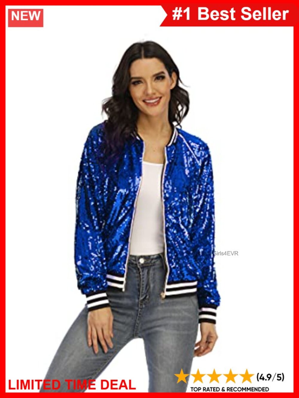 Sequin Bomber Jacket Zip Up Lightweight Party Coat